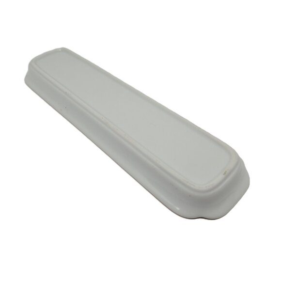 Neiman Marcus Porcelain Letter Opener Tray, Black with Flowers, Gold Trim - Picture 9 of 9